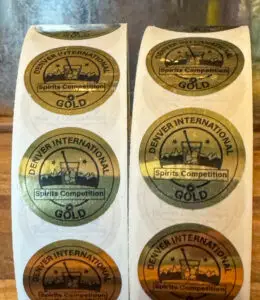 Gold Bottle Sticker Rolls